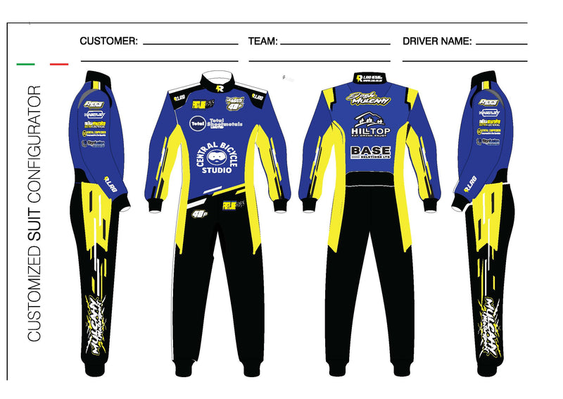 Fully Customize size and Style option 4  - Race Suit 2 layer nomex SFI 3.2/5